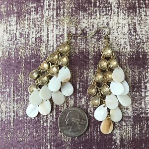 Fishscale Seashell Dangle Earrings